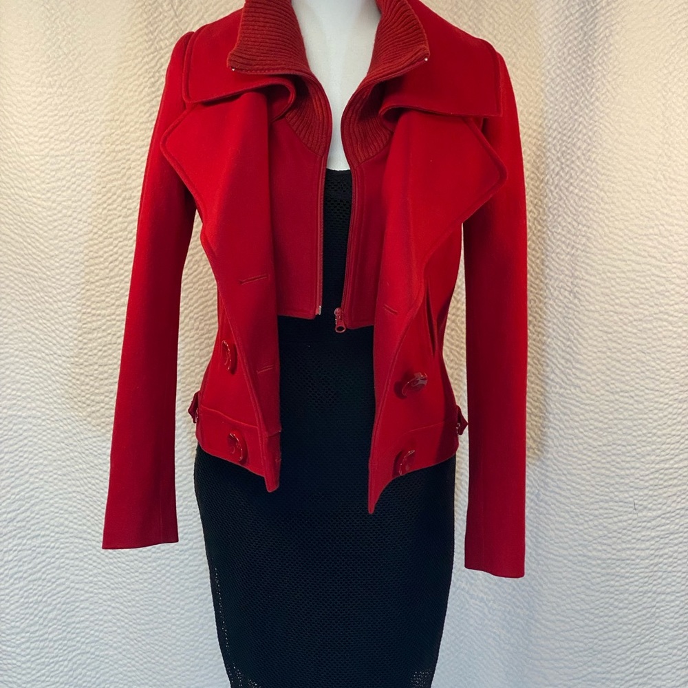 Beautiful RED Fitted Peacoat Size S